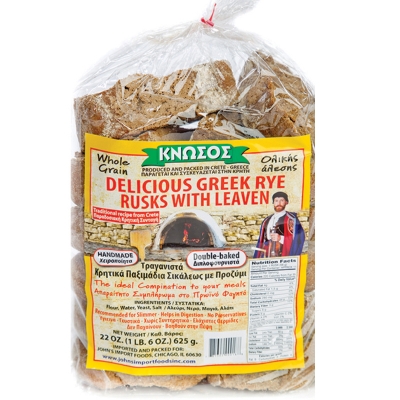 RYE RUSKS WITH LEAVEN, KRITIS, GREEK