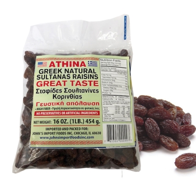 NATURAL SULTANAS RAISINS, GREEK