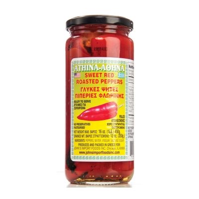 SWEET RED ROASTED PEPPERS, GREEK